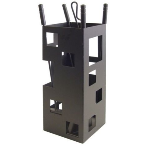 Juego Chimenea  Utiles Negros Cuadrado El Zorro 4 Pz