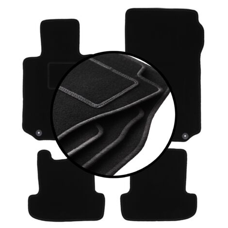 Juego completo de alfombrillas de terciopelo para: Mercedes W207 Coupé Clase E (2009-)