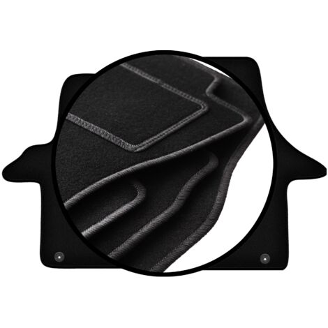 Juego completo de alfombrillas de terciopelo para: Volkswagen Transporter T6 furgoneta (2015-)