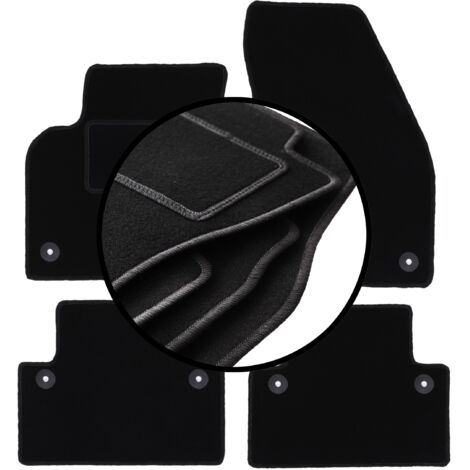 Juego completo de alfombrillas de terciopelo para: Volvo S40 II sedán (2004-2012)