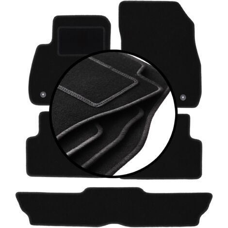 Juego completo de alfombrillas de velour para: Opel Zafira C 7 plazas (2012-2019)
