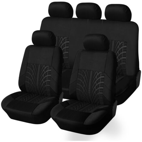 Juego completo de fundas para asientos de coche, fundas de poliéster para asientos delanteros con respaldos separados, transpirables, gruesas, cojines deportivos de alta calidad, accesorios para coche