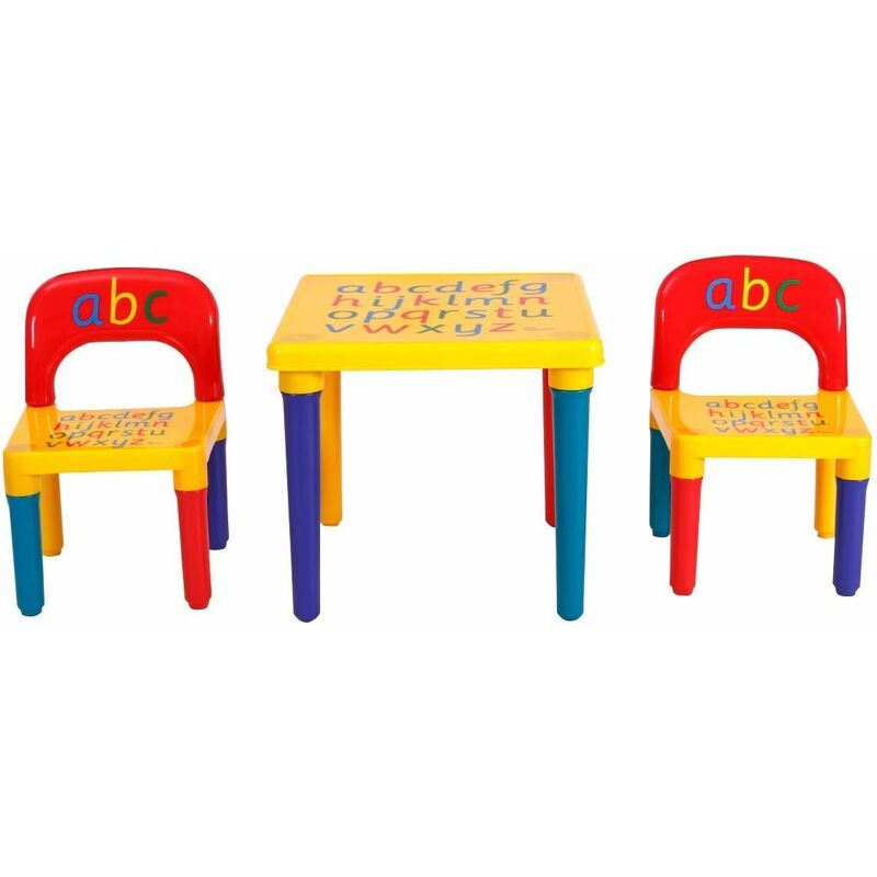 

Juego de 1 Mesa y 2 Sillas para Niños Escritorio Asiento para Infantil Mueble para Juguete Dormitorio