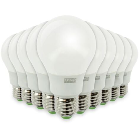ARUM LIGHTING Set de 10 bombillas LED E27 8W eq 60W 806lm Temperatura de color: Blanco frio 6000K