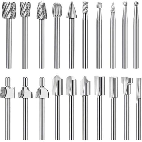 Juego de 10 brocas de carburo HSS para grabado, herramientas rotativas, para tallado y grabado de madera.