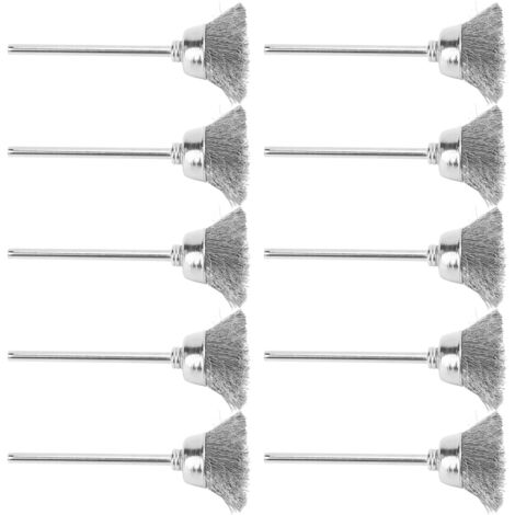Juego de 10 cepillos eléctricos de alambre para pulir y limpiar (forma de cuenco) - Accesorio de percusión