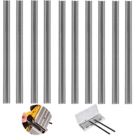 Juego de 10 cuchillas reversibles de acero rápido (HSS) de 82 mm para cepilladoras de madera, MAKITA y Bosch.
