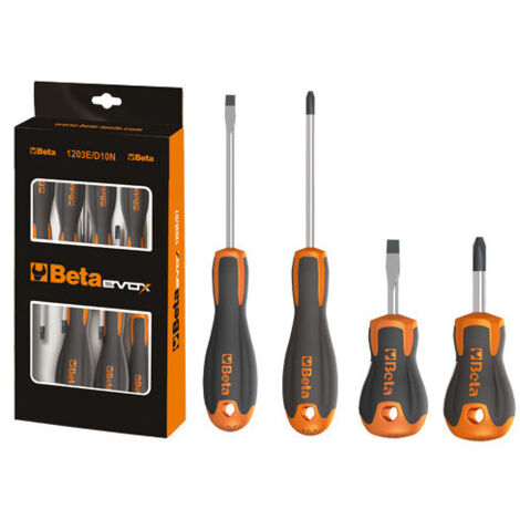 Juego de 10 destornilladores Beta Evox 1203E/D10N – planos y Phillips 5 piezas cortas – Beta