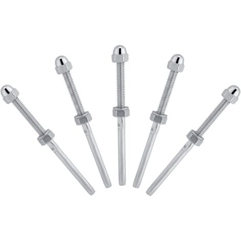 Juego de 10 Extremos Tensores de Acero Inoxidable para Sistema de Barandilla de Cable de 1/8"