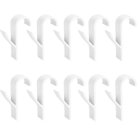 Juego de 10 ganchos blancos para toallas de radiador, fabricados en ABS de alta calidad, ideales para radiadores de baño. Ganchos multifuncionales, compatibles con radiadores redondos, perfectos para