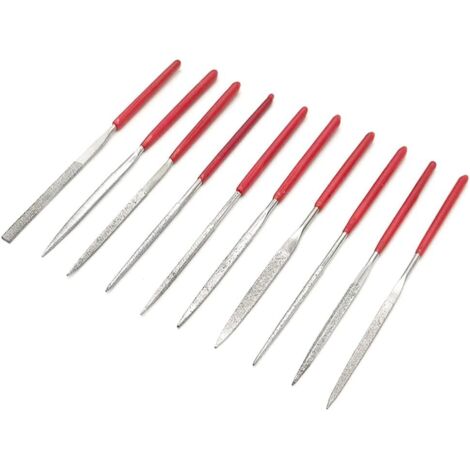 Juego de 10 limas de diamante, ideales para proyectos de lijado caseros.