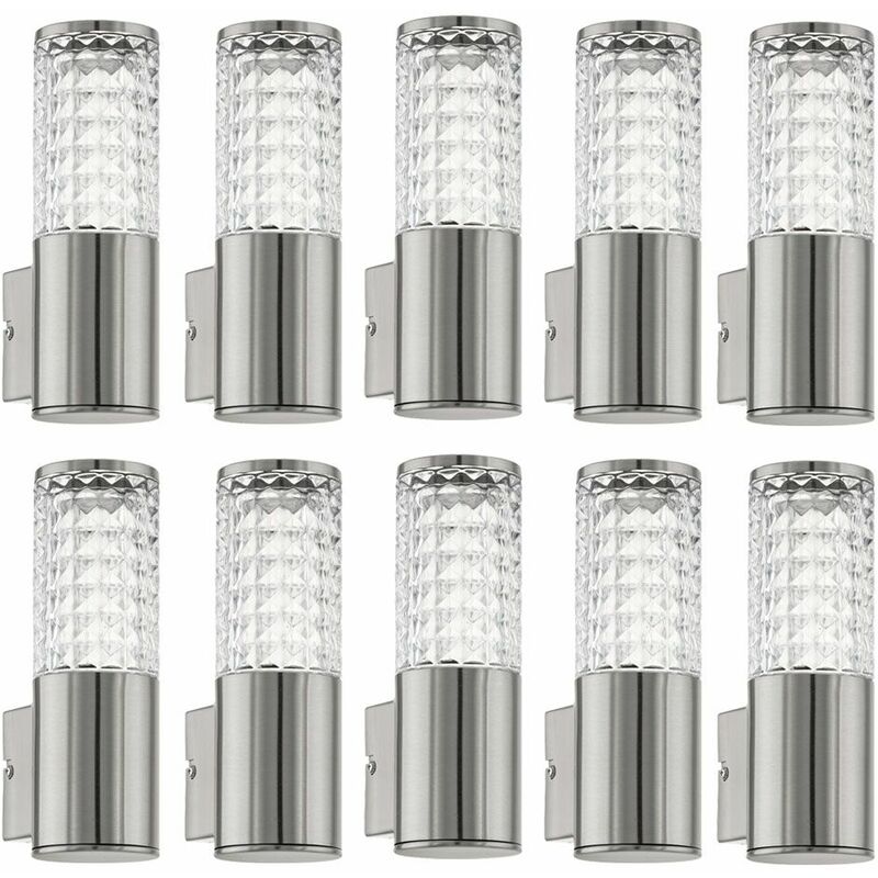 

Juego de 10 luces LED de pared para casa, estructura de vidrio, iluminación para fachadas, lámparas para exteriores, focos