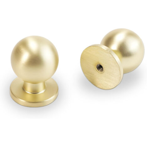 Juego de 10 pomos para puertas de cocina en aleación de zinc dorado y latón cepillado.