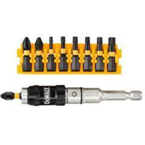 Juego de 10 puntas de torsión Dewalt + mango giratorio 20