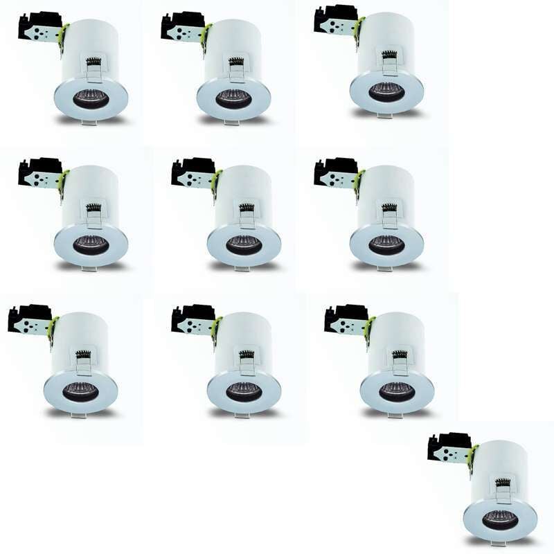 Leclubled - Juego de 10 soportes RT2012 impermeable IP65 bbc aluminio fijo Brushed 75m m