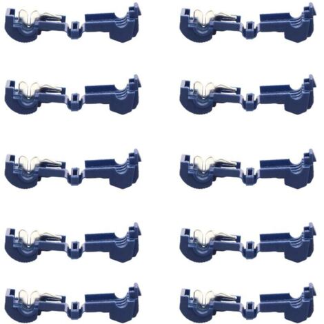 Juego de 10 terminales de cable perimetral para cortacéspedes robóticos, conector tipo T, conector rápido, terminal de conexión, anillo de conector de cable.