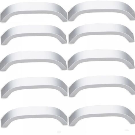 Juego de 10 tiradores modernos de 96 mm para muebles, tiradores para puertas de armarios con tornillos, color blanco.
