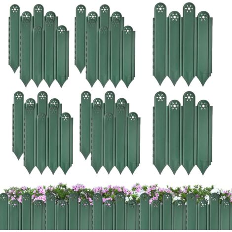 Juego de 10 tiras flexibles para delimitar espacios de jardín, de 27 cm de alto y 2 m de largo  Barreras decorativas y protectoras para césped, terrazas, adoquines, jardines, patios y parterres.