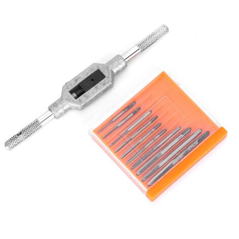 Juego de 11 mini machos de roscar, herramientas de roscado, accesorios para máquinas de tornillos, acero de alta velocidad M1 M3.5 (Juego de 11 mini machos de roscar)