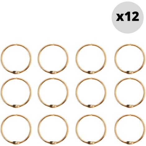 Juego de 12 anillas para cortina de ducha RINGO SMALL Gold Spirella