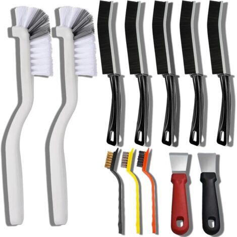 Juego de 12 cepillos de limpieza para esquinas, cepillo de limpieza de esquinas, cepillo de limpieza de esquinas, accesorios para fregadero de esquina, taza de té,