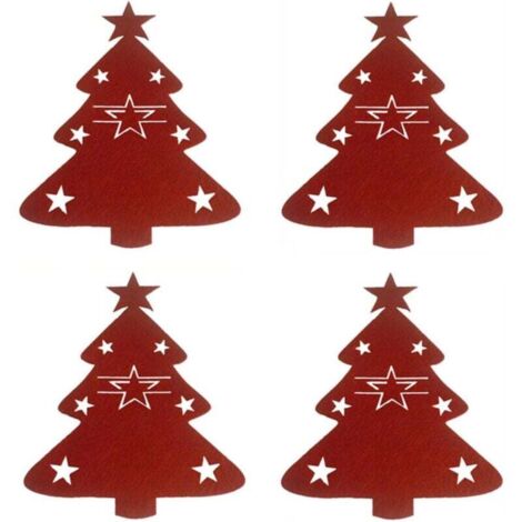 Juego de 12 cubiertos navideños, bolsa para cubiertos, decoración de vajilla, Navidad