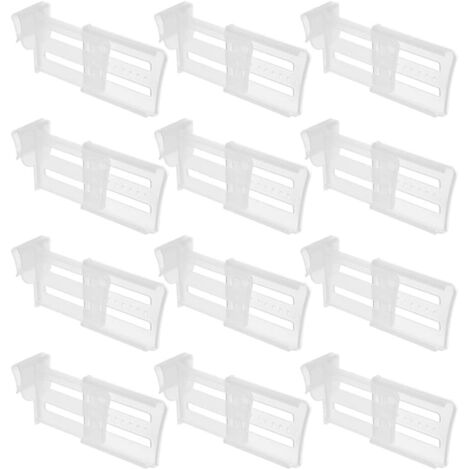 Juego de 12 divisores laterales retráctiles para puertas de refrigeradores - Para refrigeradores y congeladores - Estante - Organizador - Divisores para clasificar tarjetas