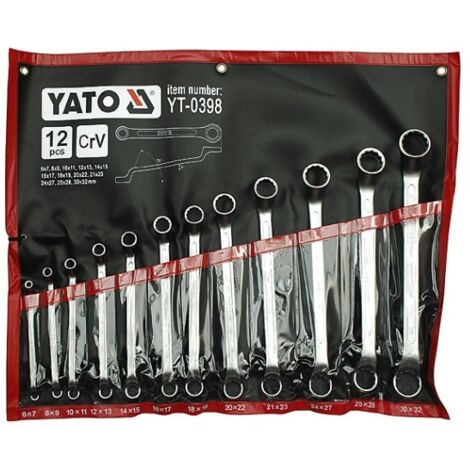 JUEGO DE 12 LLAVES COMBINADAS DE 6-32 MM PULIDAS - YT-0398