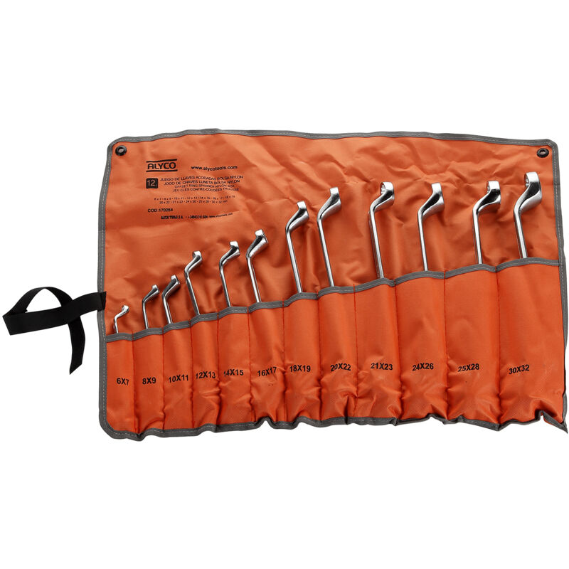 Juego 12 Llavesacod 6x7-30x32 nyl Alyco orange Alyco