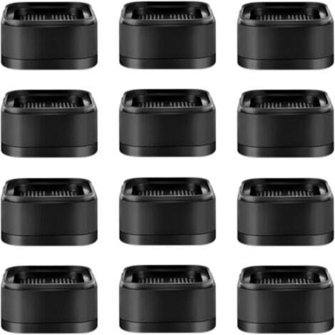 Juego de 12 mesas elevadoras ajustables: elevadores de cama silenciosos y antichoque con patas antideslizantes, altavoces apilables para sofás, lavadoras y elevadores de muebles.