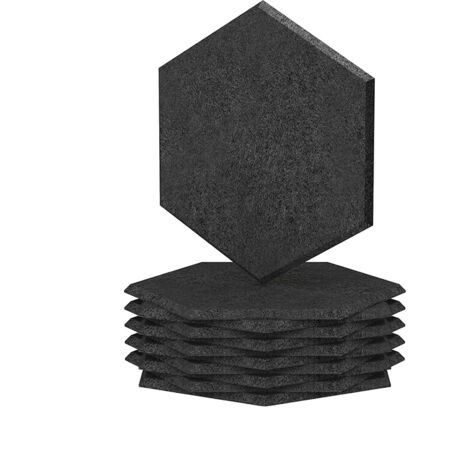 Juego de 12 paneles acústicos decorativos, espuma fonoabsorbente de alta densidad, para videojuegos y podcasts, estudios, oficinas, dormitorios, 30 x 26 cm, negro