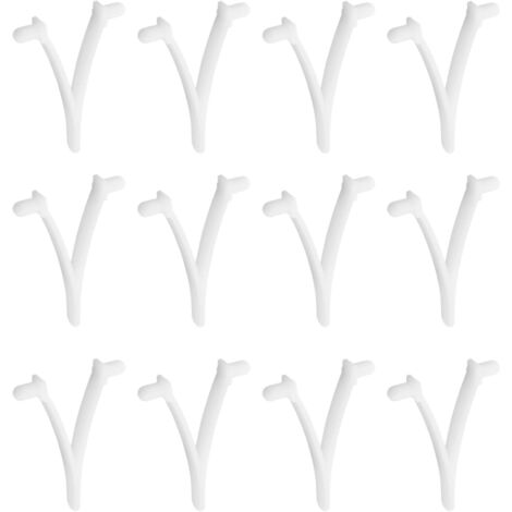 Juego de 12 pinzas en forma de mariposa en forma de V para redes de skimmer, rastrillos de hojas, cepillos, accesorios de piscina y aspiradoras.