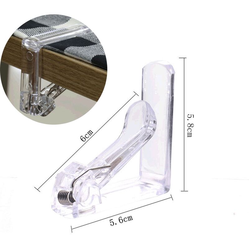 

Juego de 12 pinzas para mantel de plástico transparente Para mesas de hasta 20-40 mm de grosor