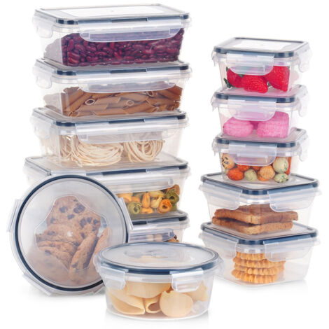 Juego de 12 recipientes herméticos para alimentos de cocina con sello