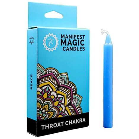 Juego de 12 velas mágicas - Chakra de la garganta