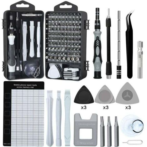Juego de 138 destornilladores magnéticos de precisión, kit de herramientas de reparación profesional con estuche para teléfono celular, computadora, reloj, computadora portátil, Xbox, MacBook