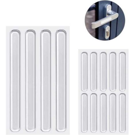 Juego de 14 topes para puertas de armario, tiras protectoras de silicona transparente para muebles, almohadillas adhesivas para topes.