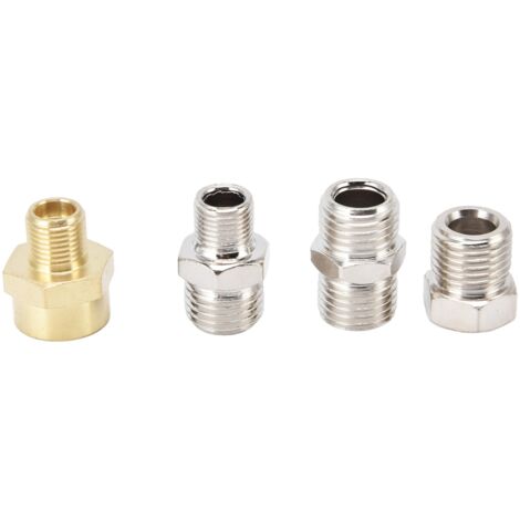 Juego de 15 adaptadores para aerógrafo, acoplamientos de liberación rápida y desconexión rápida fabricados en acero inoxidable con conexiones de 1/8" y 1/4".