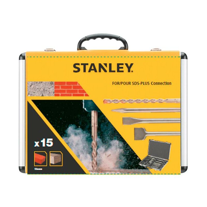 

Juego de 15 piezas SDS+ en maletín resistente Stanley