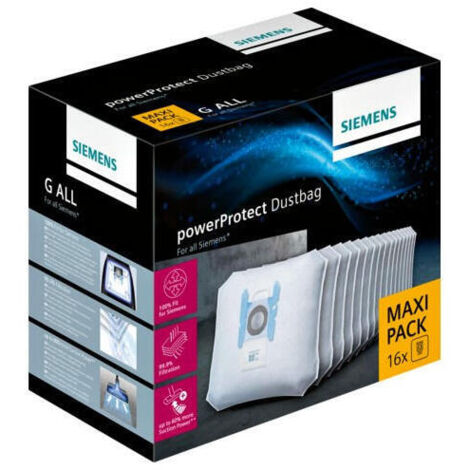 Juego de 16 bolsas para polvo PowerProtect para aspiradora BOSCH 17002855