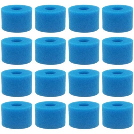 Juego de 16 piezas de cartuchos de filtro de espuma reutilizables y lavables Pure Spa para jacuzzis, tipo S1