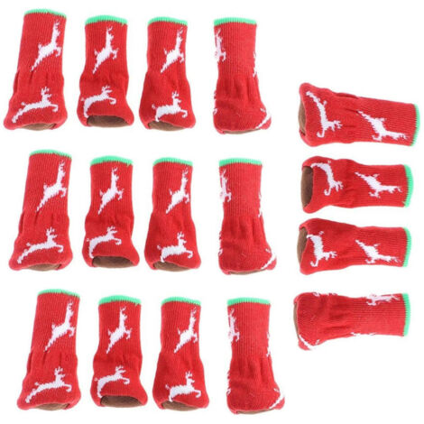 Juego de 16 protectores antideslizantes para escaleras, protectores de esquinas para mesas navideñas, ideales para decoraciones de Navidad y fiestas, con diseño de renos.