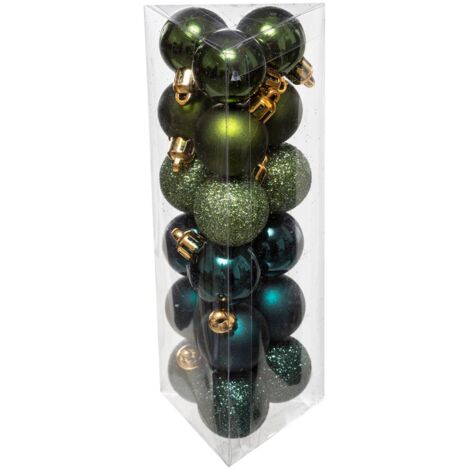 Juego de 18 bolas D.3cm oliva - Atmosphera créateur d'intérieur