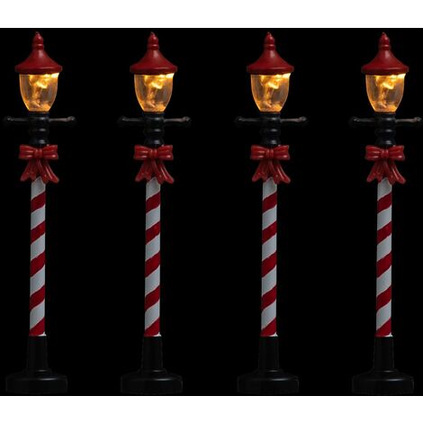 Juego de 2 accesorios de luz de pueblo de 4 LED blancos - Feeric lights & christmas