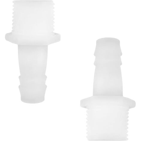 Juego de 2 adaptadores reductores de manguera de plástico, 12 mm de diámetro exterior, con conexión macho G1/2, conector para acuario.
