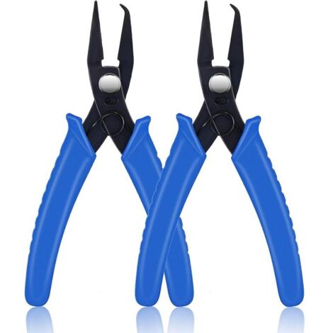 Juego de 2 alicates para joyería, herramientas para hacer joyas, alicates para anillos partidos y alicates para engarzar cuentas de joyería.