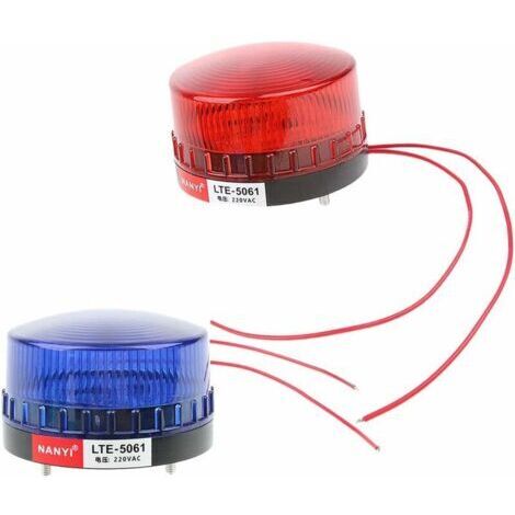 Juego de 2 balizas LED giratorias de 220 V – Resistentes al agua y a los golpes – Luces de advertencia intermitentes para coches – Fácil instalación