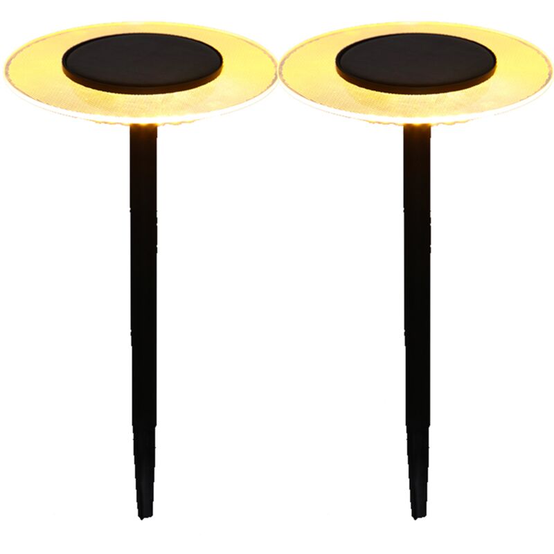 

Juego de 2 balizas solares UFO de color blanco cálido H35cm