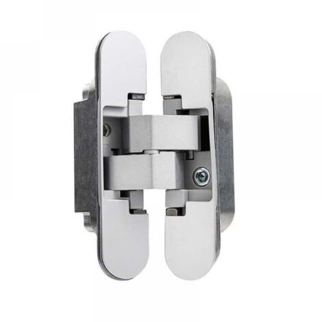 Juego de 2 Bisagras Invisibles para Puertas - Para Puertas Pesadas - Carga 40 kg - Apertura 180º - Zamak