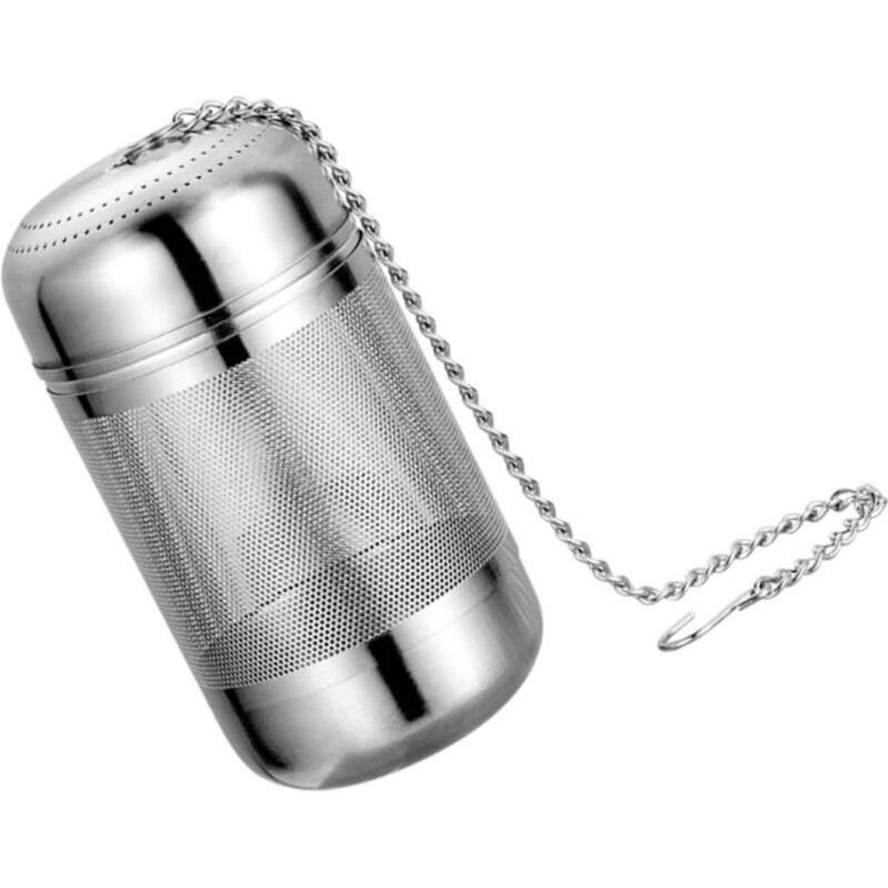 Juego de 2 bolas de acero inoxidable para hierbas de 8x4 cm – Infusor de rosca, colador de cocina, cesta para salmuera, para sopas y té a granel.